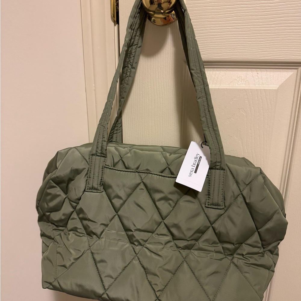 Vera Bradley Slouchy satchel olive green